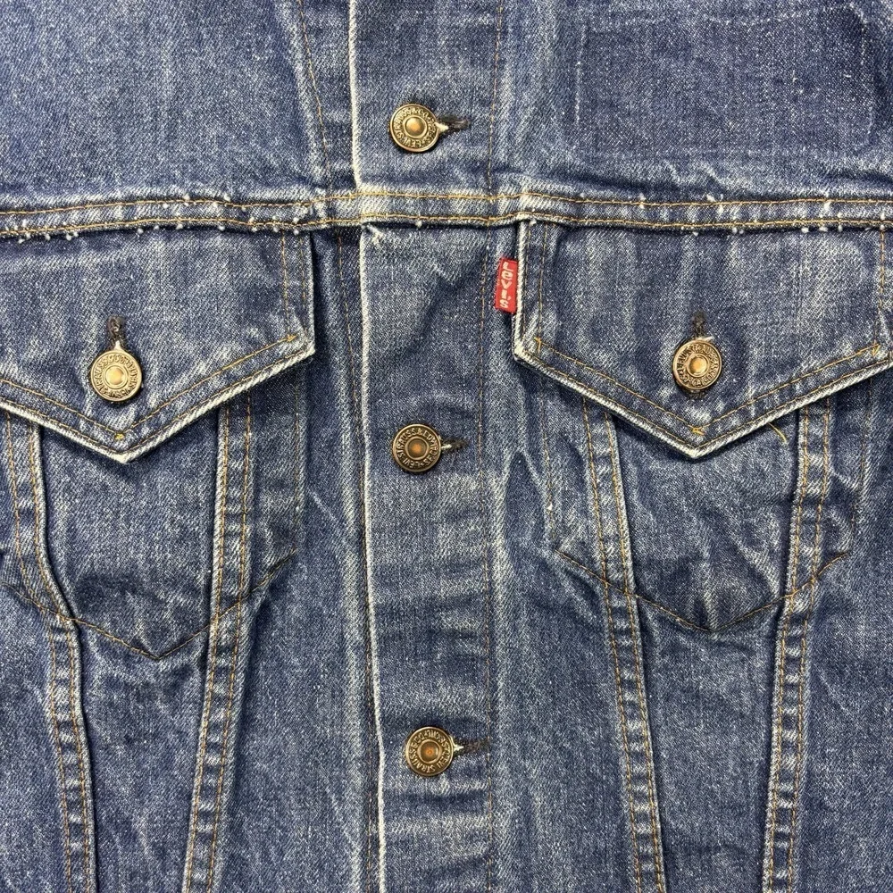 Vintage 70's Levi's‎ Jean Trucker Denim Jacket Mens 38L 71205 0217 Made In USA